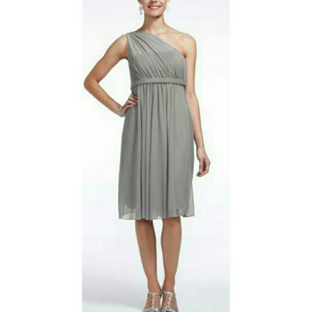 David's bridal bridesmaids dress in mercury